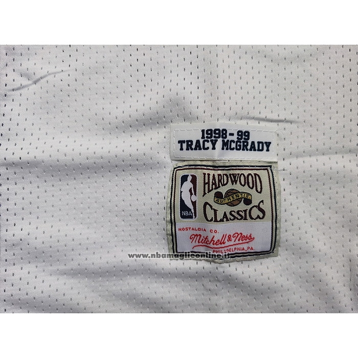 Maglia Toronto Raptors Tracy McGrady #1 Mitchell & Ness 1998-99 Split Viola Bianco